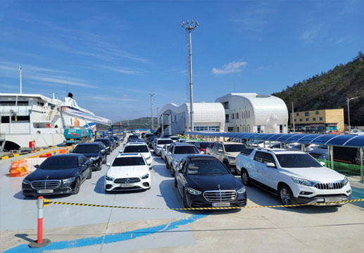 동승자 하차 후 화물터미널 이동 안내